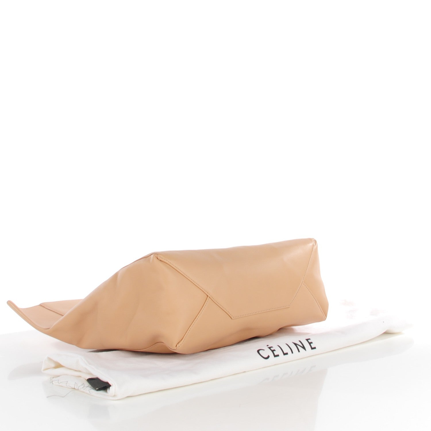 Celine Calfskin Folded Clutch Beige 4 of 6
