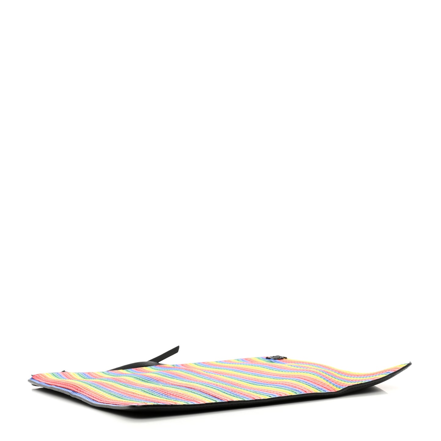 Calfskin Stitches Medium Rainbow Pouch Multicolor