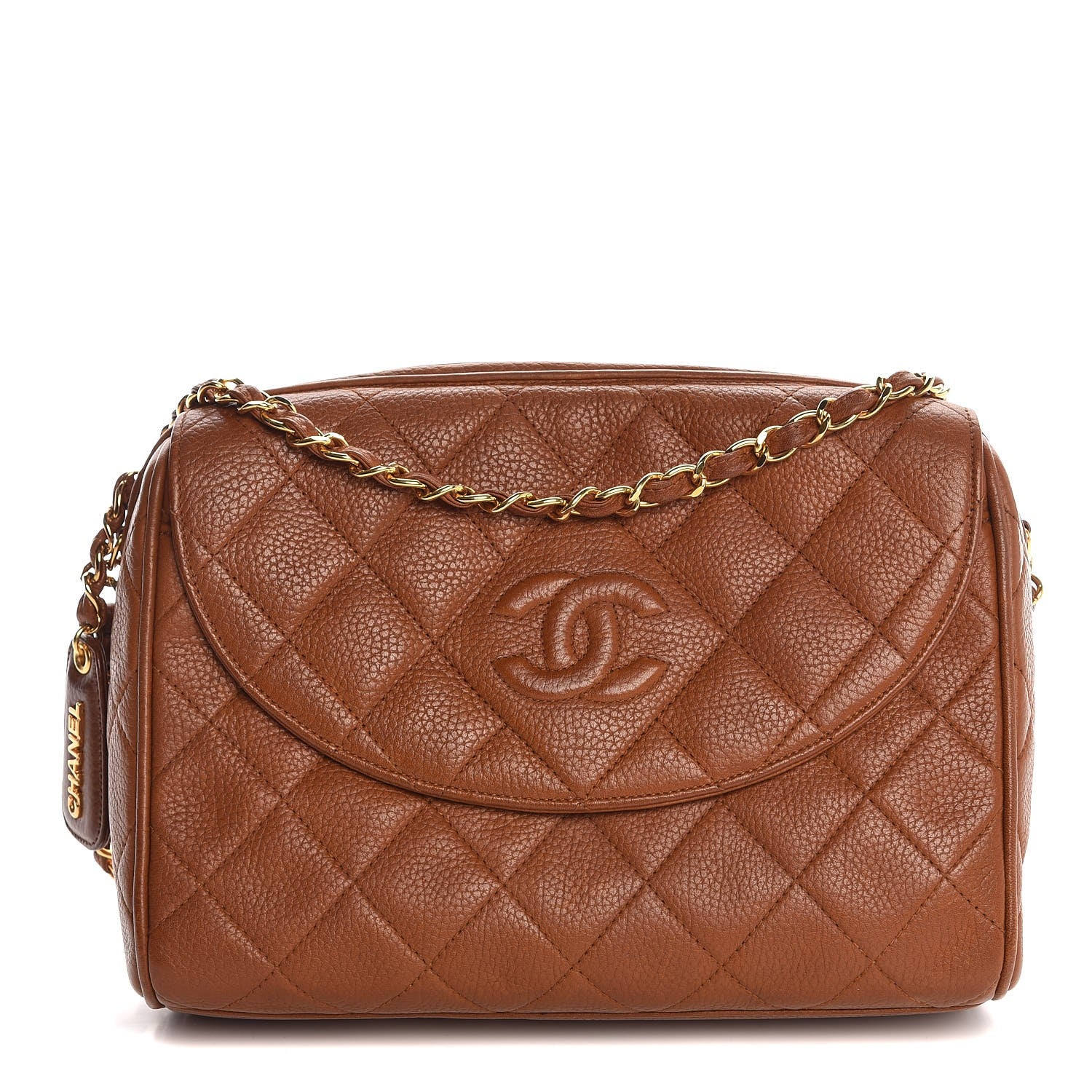 Chanel Caviar Quilted Camera Case Brown 1 of 11