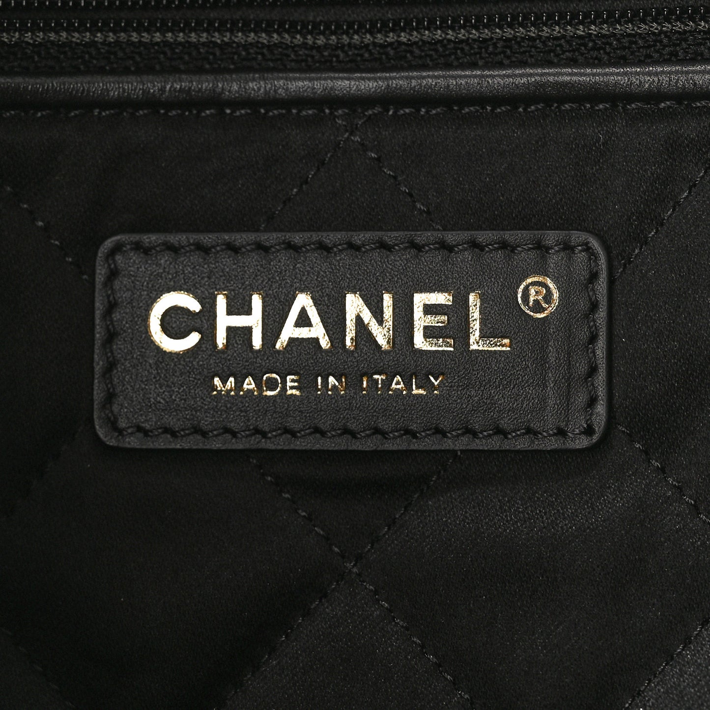 Shiny Calfskin Quilted Small Chanel 22 Black