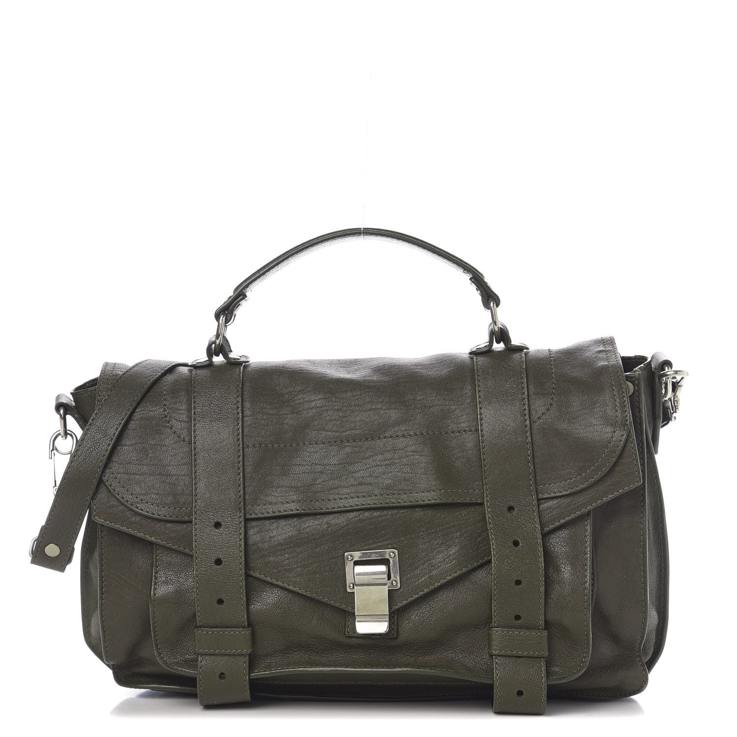 Proenza Schouler Lambskin Medium PS1 Satchel Military 1 of 13