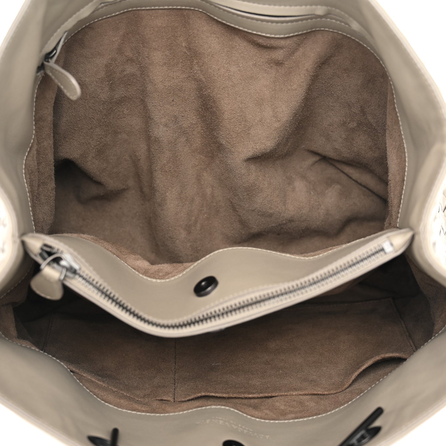 Nappa Intrecciato Top Handle Tote Fume