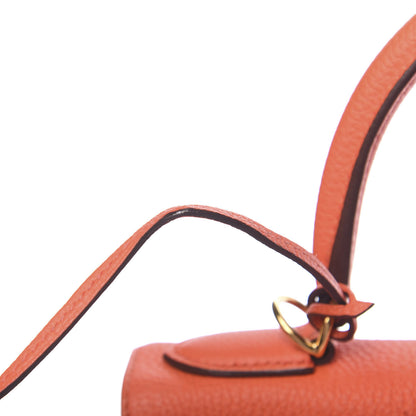 Hermes Togo Kelly Retourne 28 Orange Poppy 9 of 10