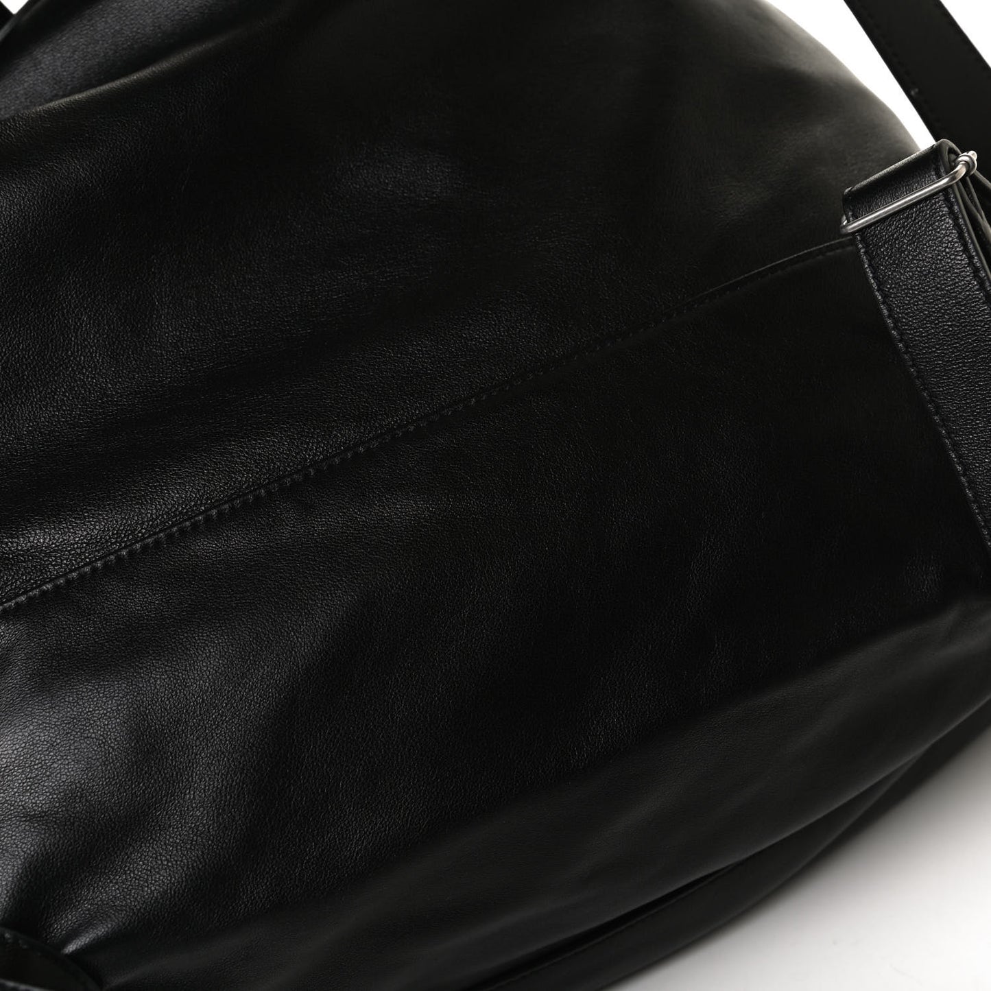 Lambskin Drawstring Backpack Black