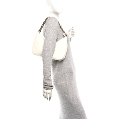 Christian Louboutin Calfskin Large Loubila Chain Shoulder Bag White 2 of 10