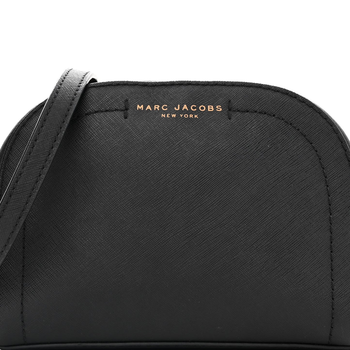 Saffiano Playback Boxed Dome Crossbody Black