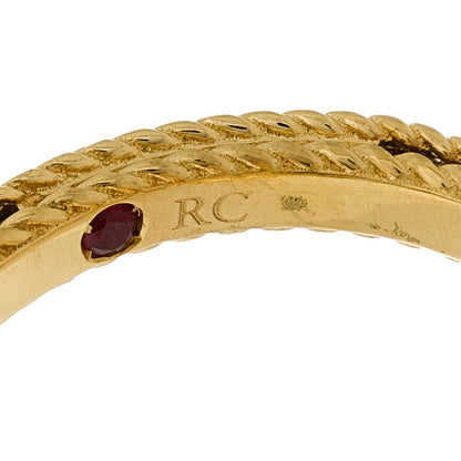 Roberto Coin 18K Yellow Gold Diamond Petite Venetian Princess Flower Ring 52 6 4 of 4