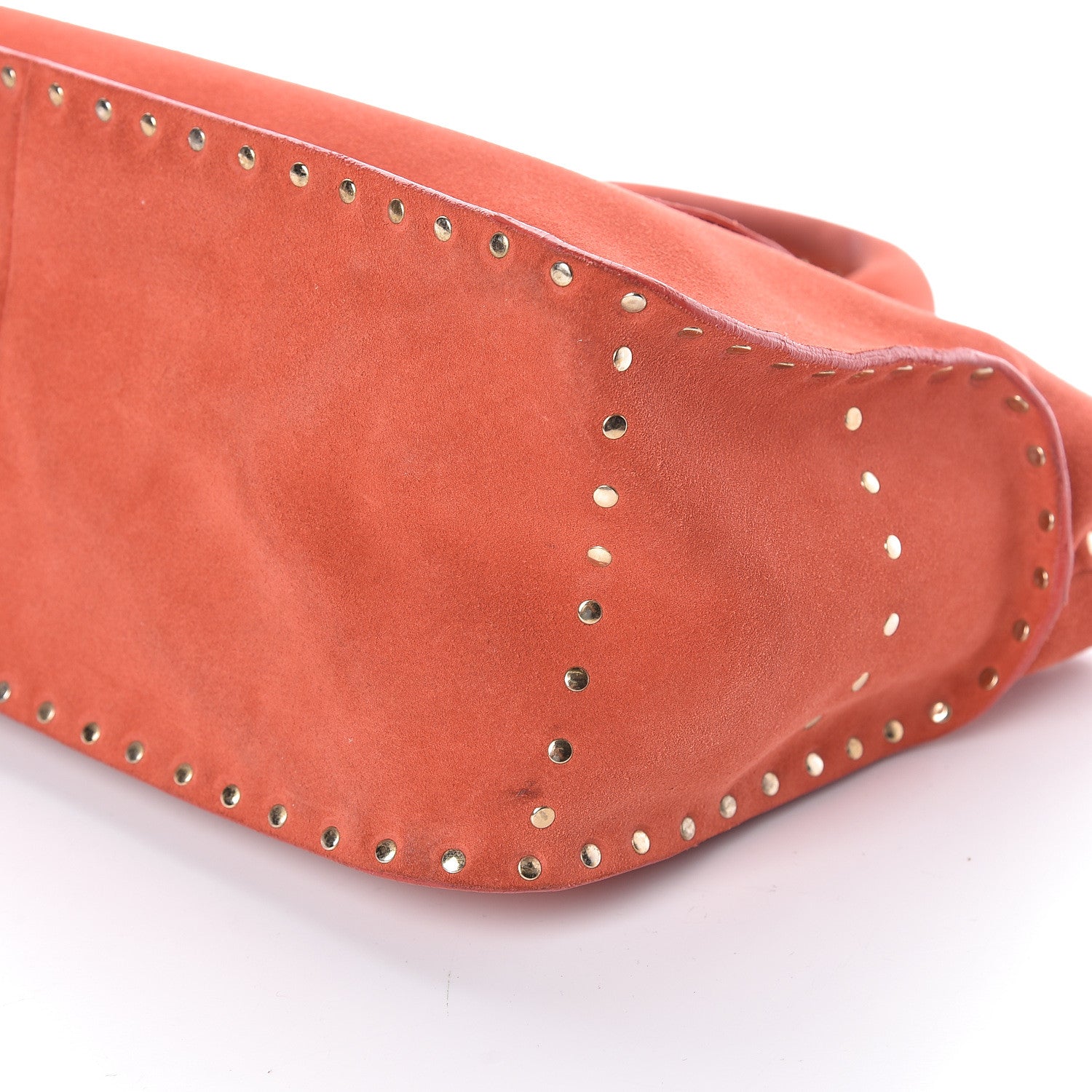 Celine Suede Studded Boogie Satchel Red 11 of 12