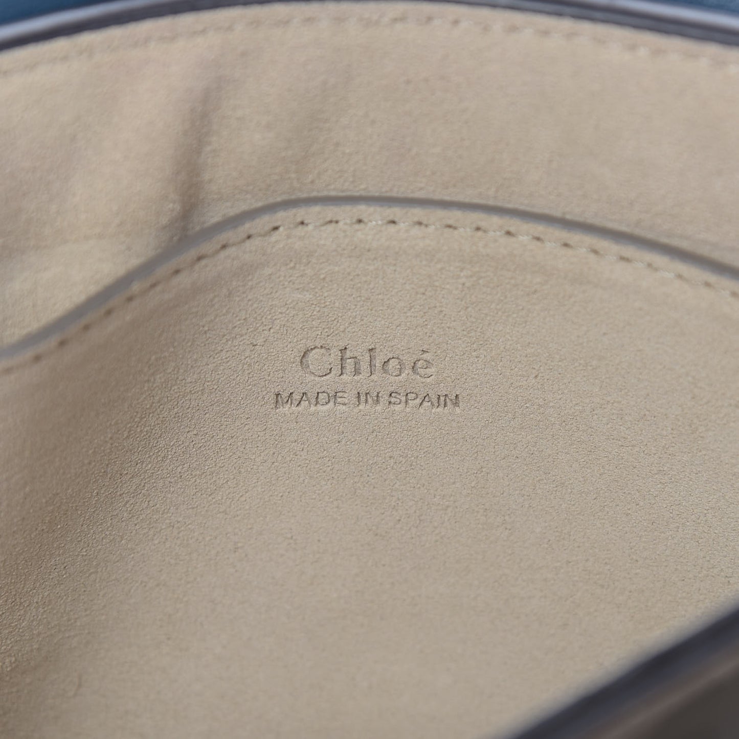 Suede Calfskin Small Faye Shoulder Bag Majolica Blue