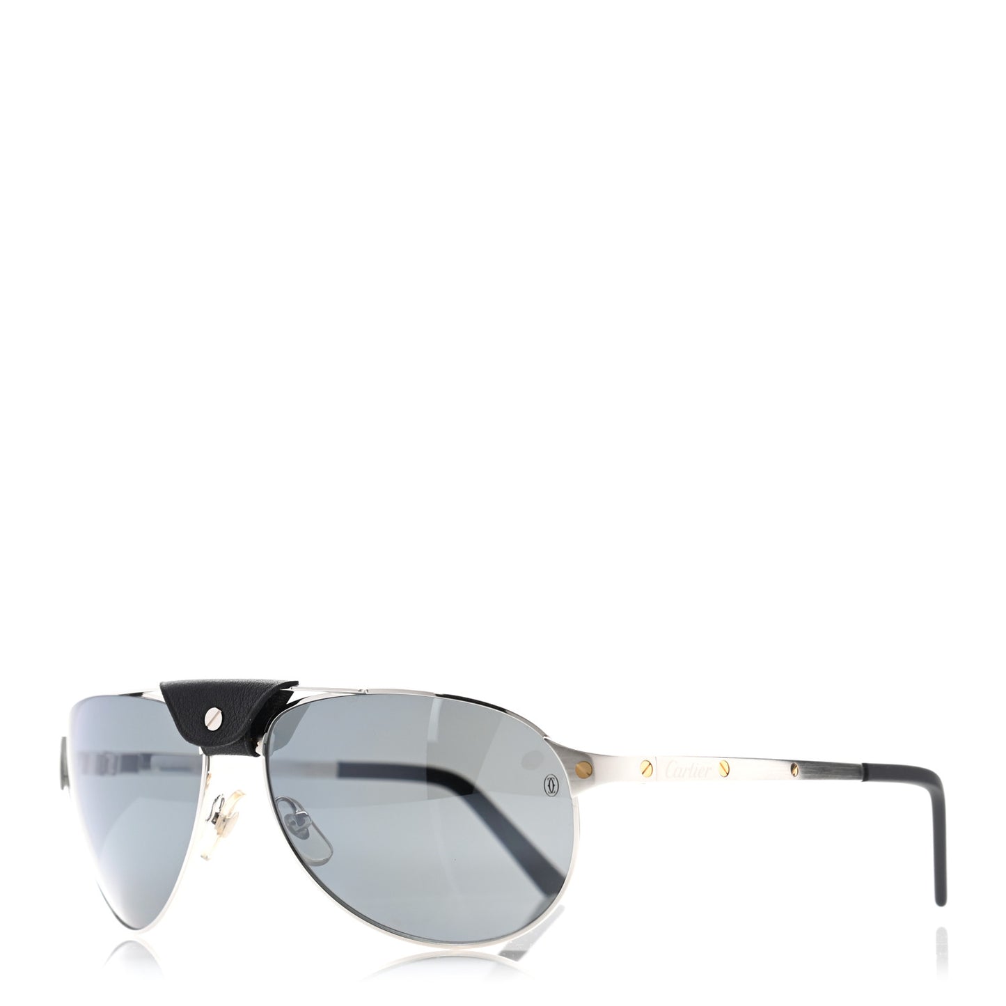 Santos de Cartier 135 Sunglasses Silver Black