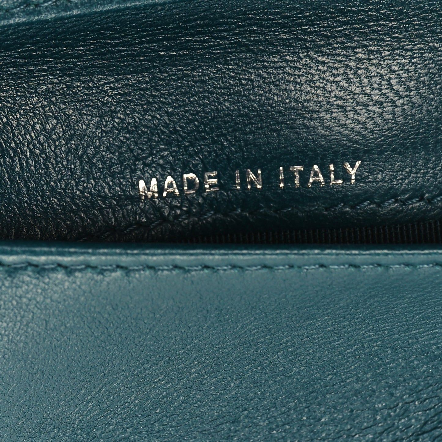 Lambskin Quilted Tri-Fold Flap Wallet Dark Green
