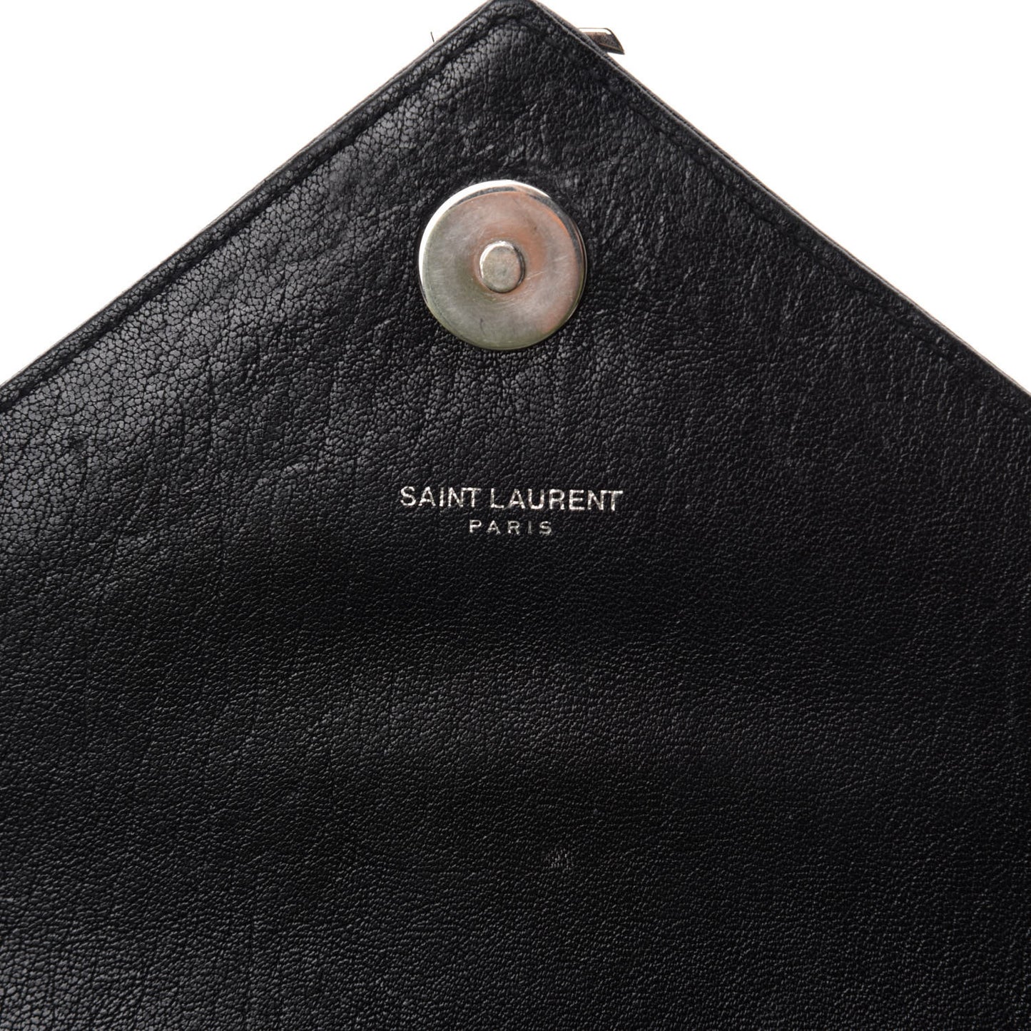 Sheepskin Matelasse Chevron Monogram Medium College Bag Black