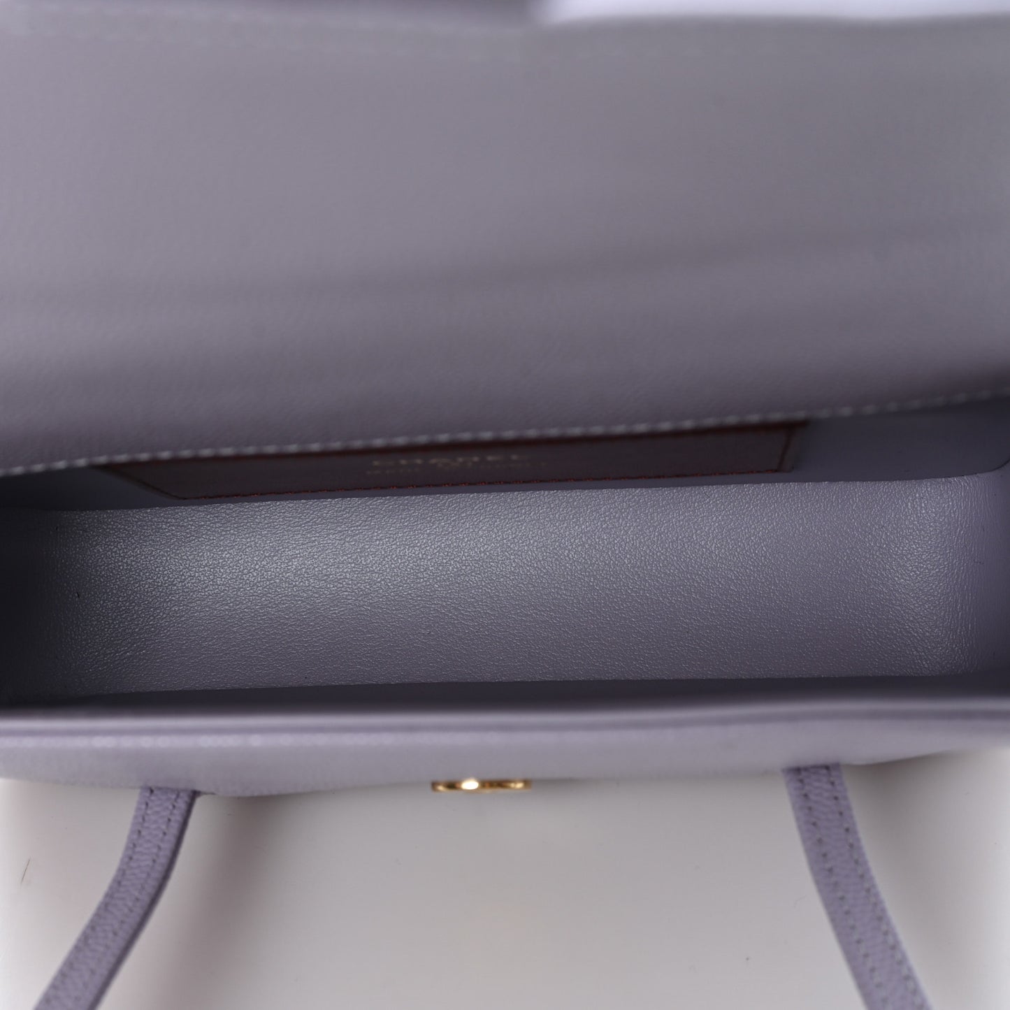 Shiny Caviar Mini Preppy Coco Shoulder Bag Purple