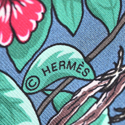 Hermes Silk Jungle Love Twilly Gris Bleuete Vert 4 of 4