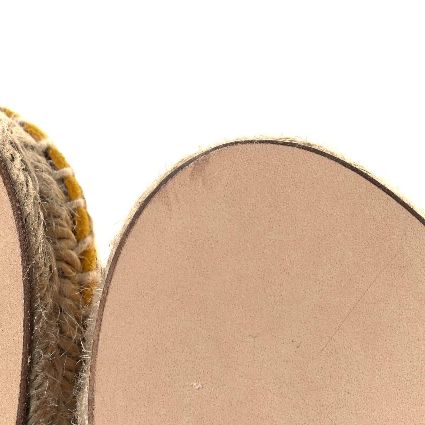 Suede Goatskin Womens Trip Espadrilles 38 Jaune Citron