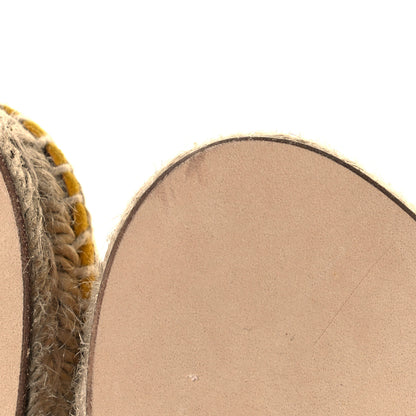 Hermes Suede Goatskin Womens Trip Espadrilles 38 Jaune Citron 8 of 9
