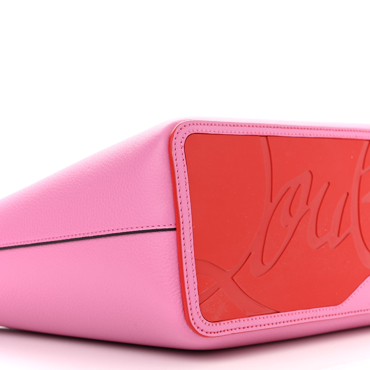 Christian Louboutin Calfskin Empire Spikes Small East West Cabata Tote Pink 10 of 11