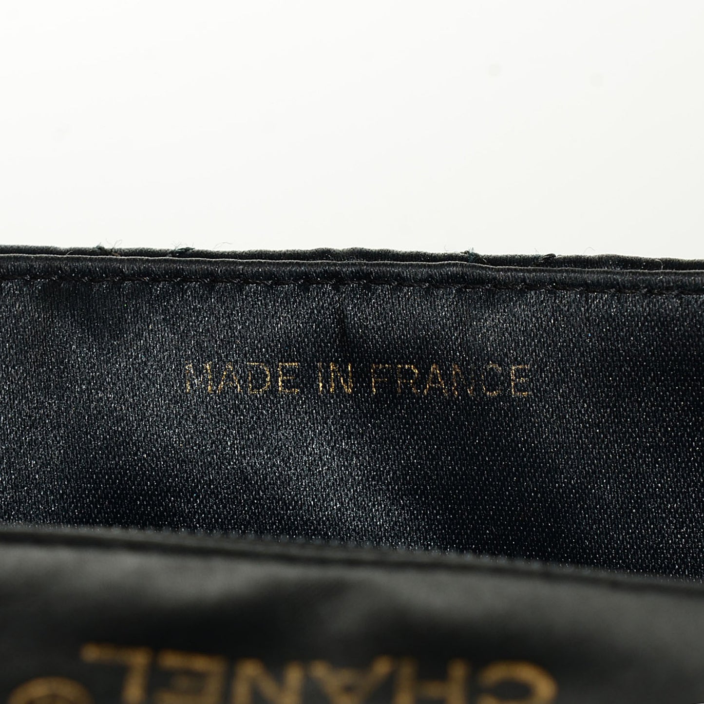 Quilted Satin Mini Square Flap Black