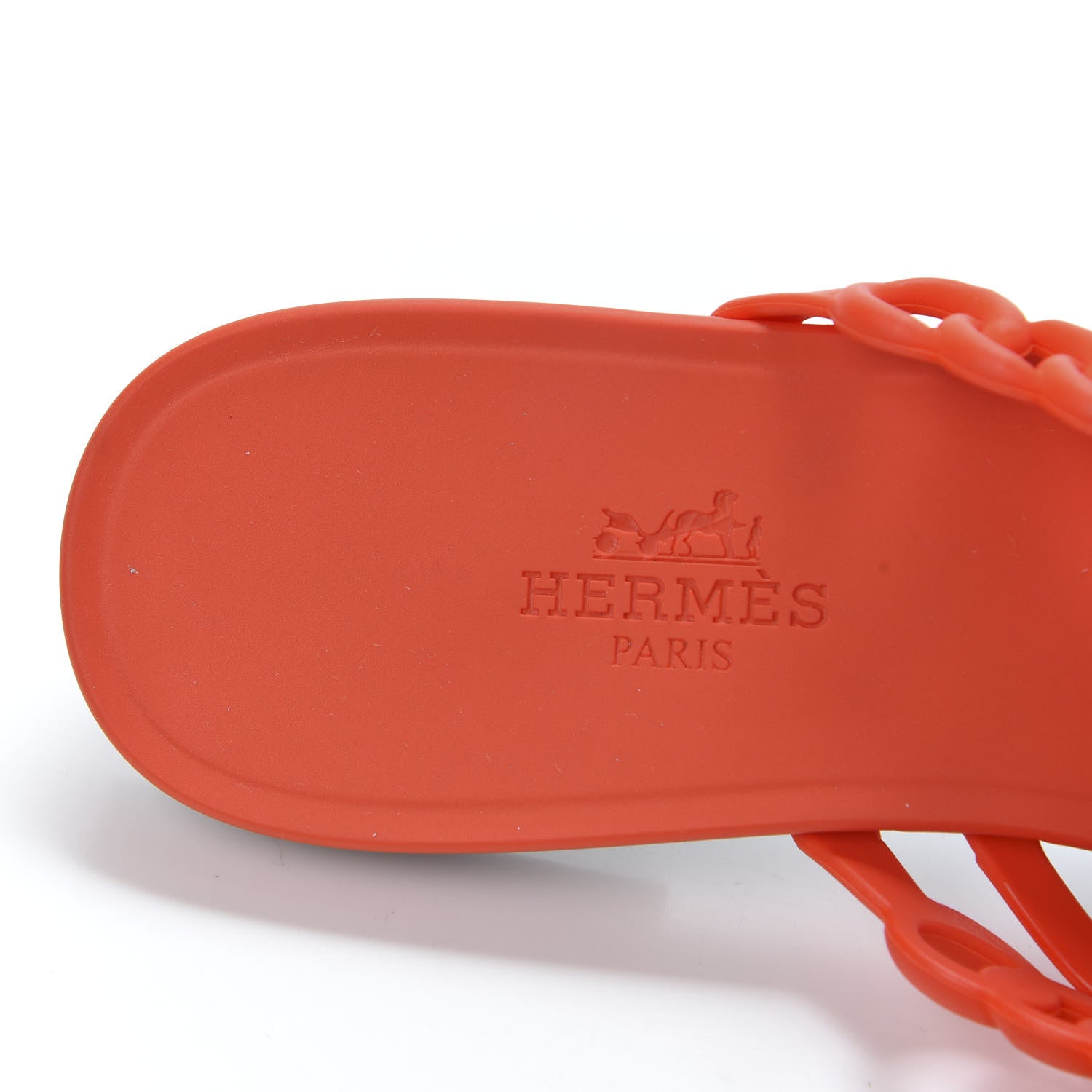 Hermes Rubber Chaine d'Ancre Nude Sandals 36 Pavot 7 of 9