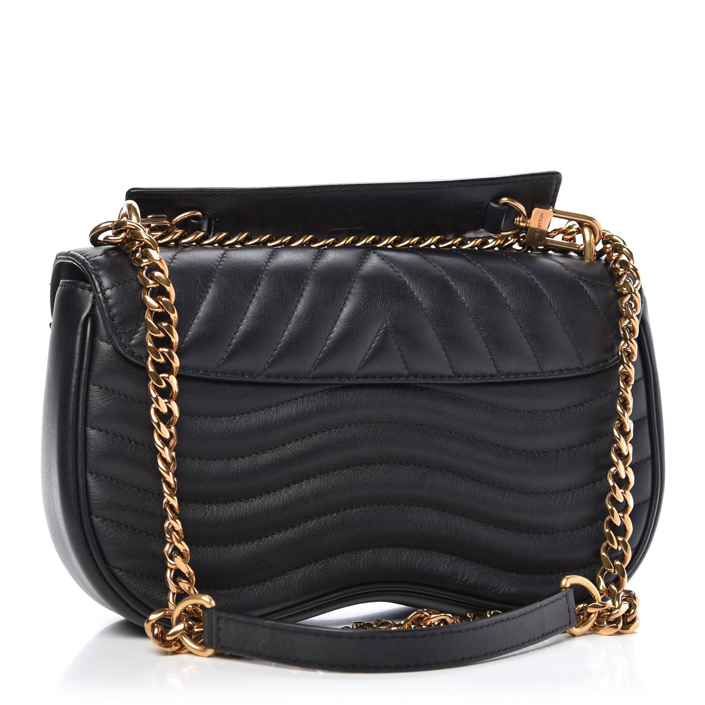 Calfskin Love Lock New Wave Chain MM Black