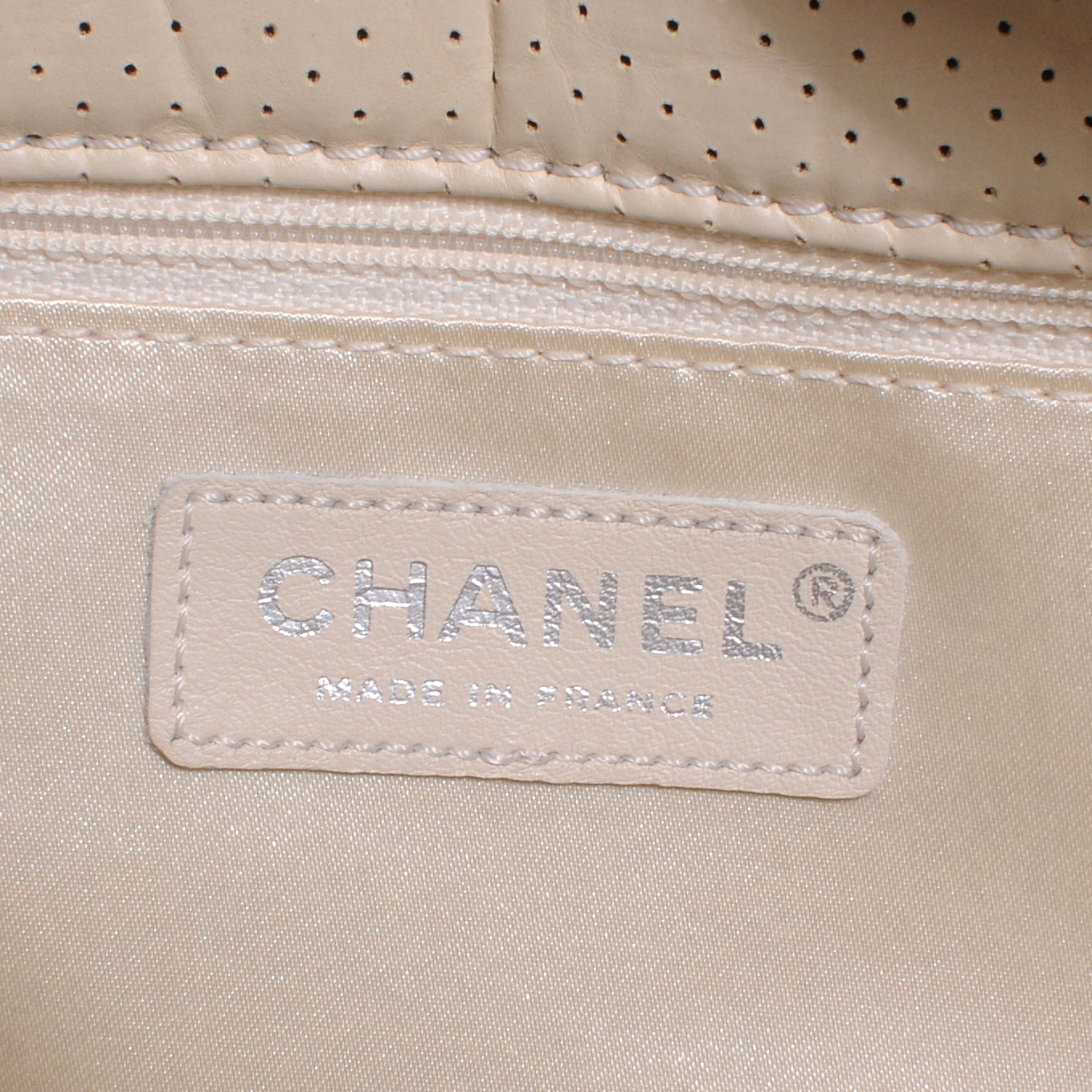 Chanel Aged Calfskin Perforated Tote 6 of 7