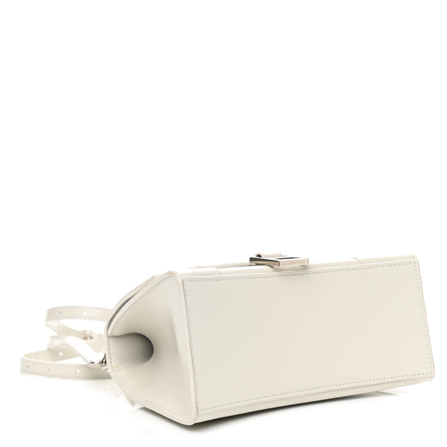 Balenciaga Shiny Box Calfskin Small Hourglass Top Handle Bag Chalky White 4 of 8