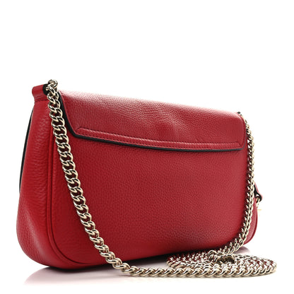 Gucci Pebbled Calfskin Medium Soho Flap Crossbody Vibrant Red 3 of 10