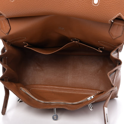 Hermes Taurillon Clemence Jypsiere 34 Gold 5 of 15