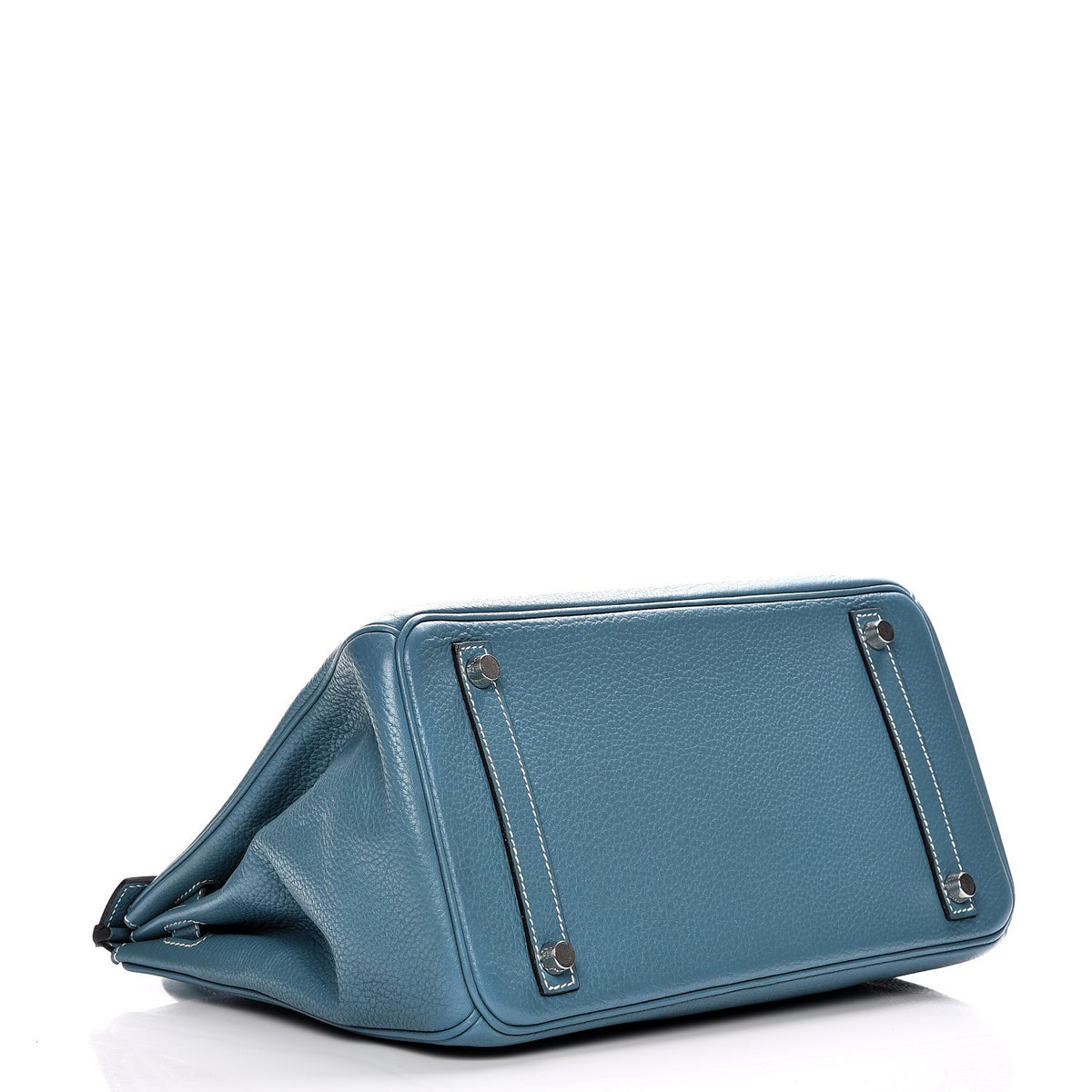 Hermes Taurillon Clemence Birkin 30 Blue Jean 5 of 35