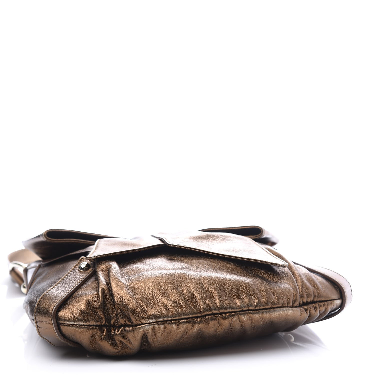 Saint Laurent Metallic Chevre Bow Handbag Bronze 3 of 9