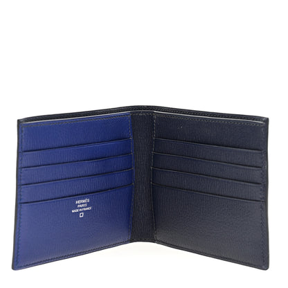 Hermes Matte Alligator MC2 Copernic Compact Wallet Black Bleu Electrique 5 of 6