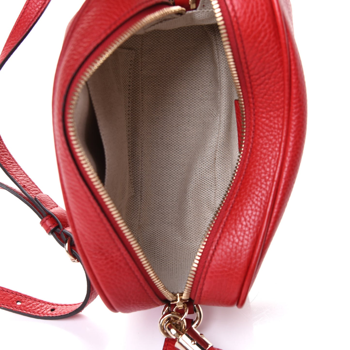 Pebbled Calfskin Small Soho Disco Bag Tabasco Red