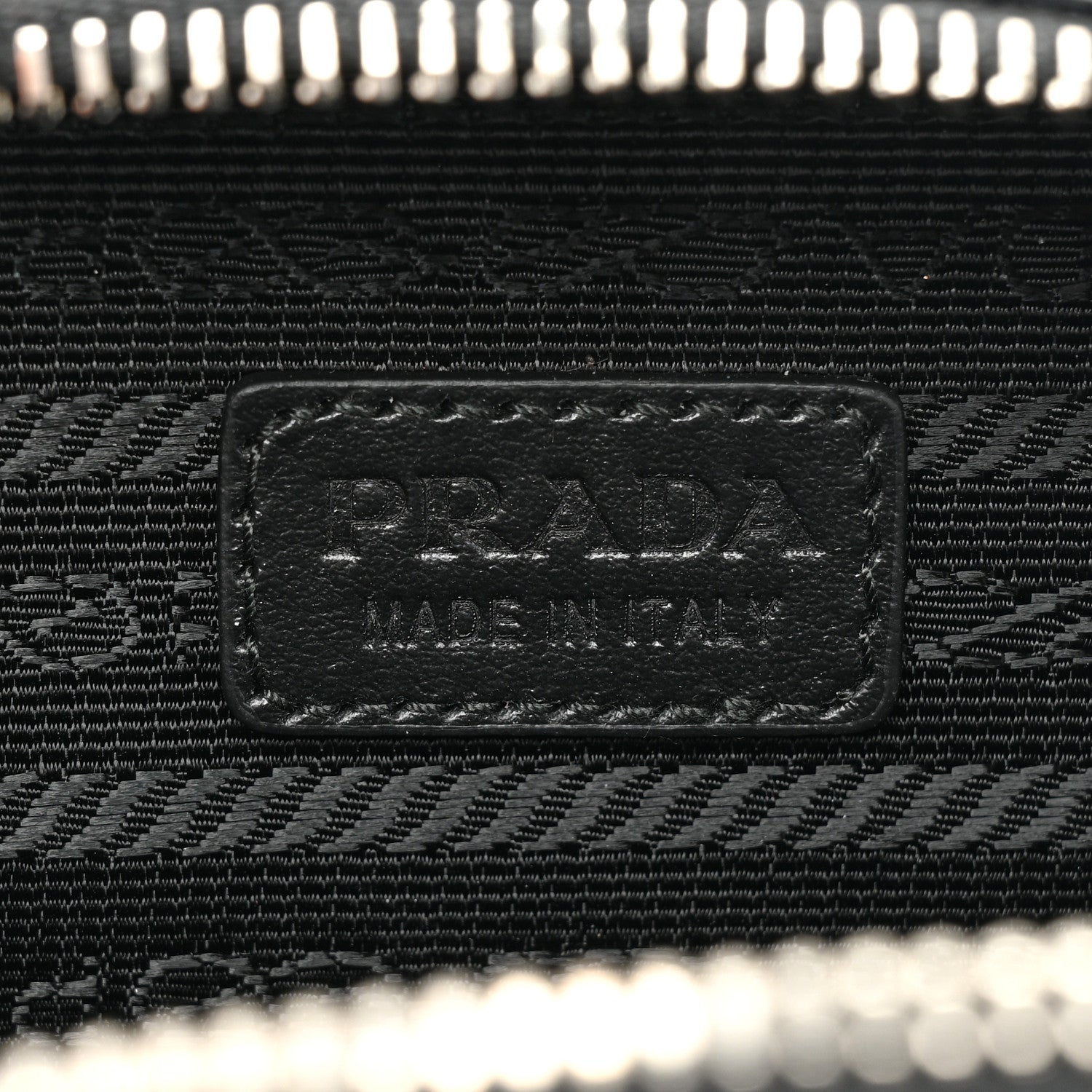 Prada Spazzolato Metal Triangle Logo Mini Pouch Shoulder Bag Black 6 of 8