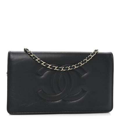 Chanel Lambskin Quilted Timeless CC Wallet On Chain WOC Black 1 of 11