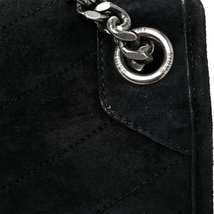 Saint Laurent Suede Monogram Medium Niki Chain Satchel Black 21 of 27