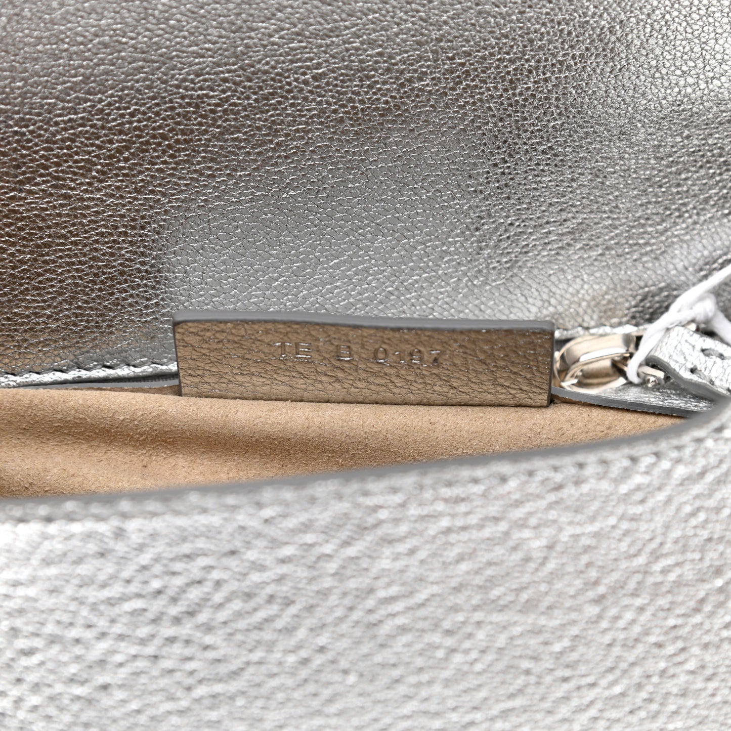 Metallic Calfskin Mini Pandora Box Chain Crossbody Bag Silver