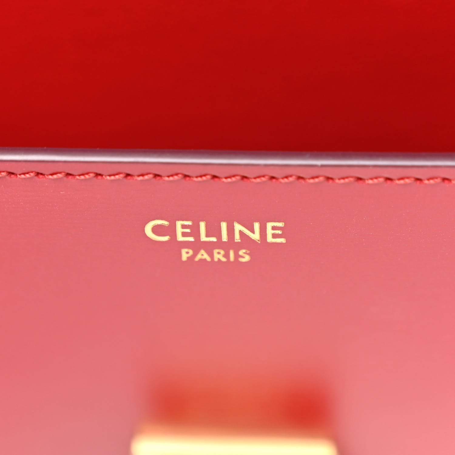 Celine Box Calfskin Teen Classic Box Flap Bag Red 6 of 10