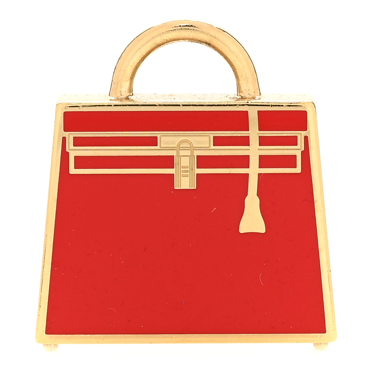 Metal Lacquered Permabrass Kelly Curiosite Charm Rouge H