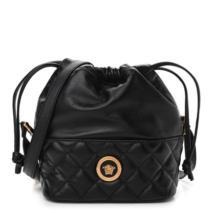 Versace Nappa Quilted Medusa Bucket Bag Black 1 of 9