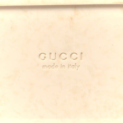 Gucci GG Supreme Monogram Granada Kid Angelina Platform 35mm Slingback Sandals 37.5 White Mystic White 8 of 9