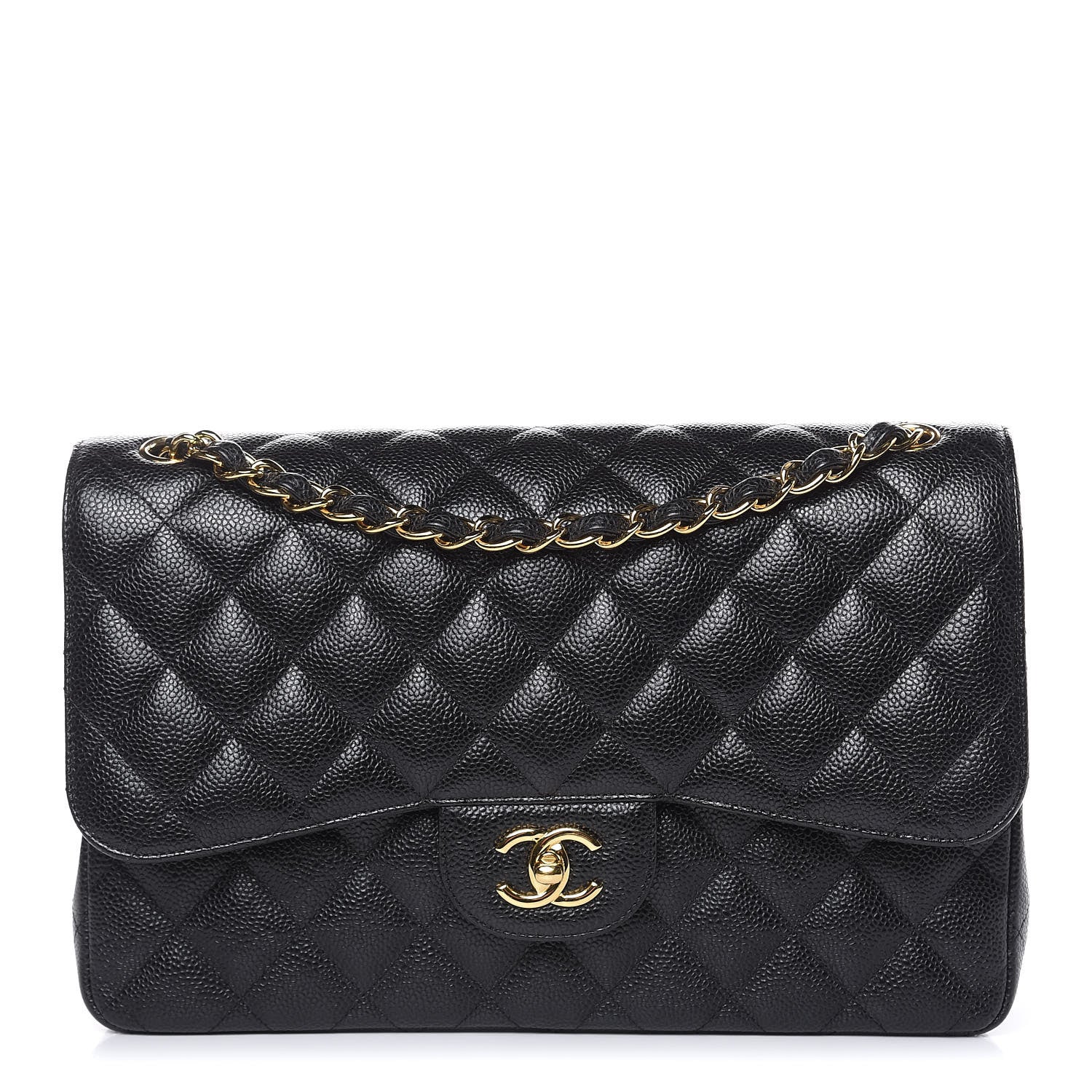 Chanel Caviar Quilted Jumbo Double Flap Black 1 of 13