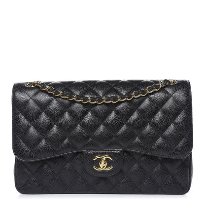 Chanel Caviar Quilted Jumbo Double Flap Black 1 of 13