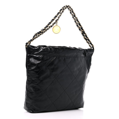 Chanel Shiny Calfskin Quilted Small Chanel 22 Black 4 of 10