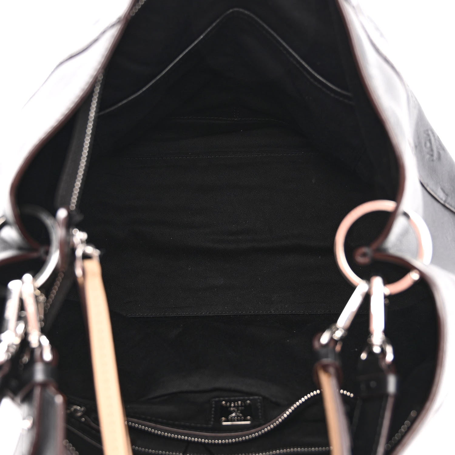 MCM Calfskin Ottomar Monogram Large Klara Hobo Black 5 of 11