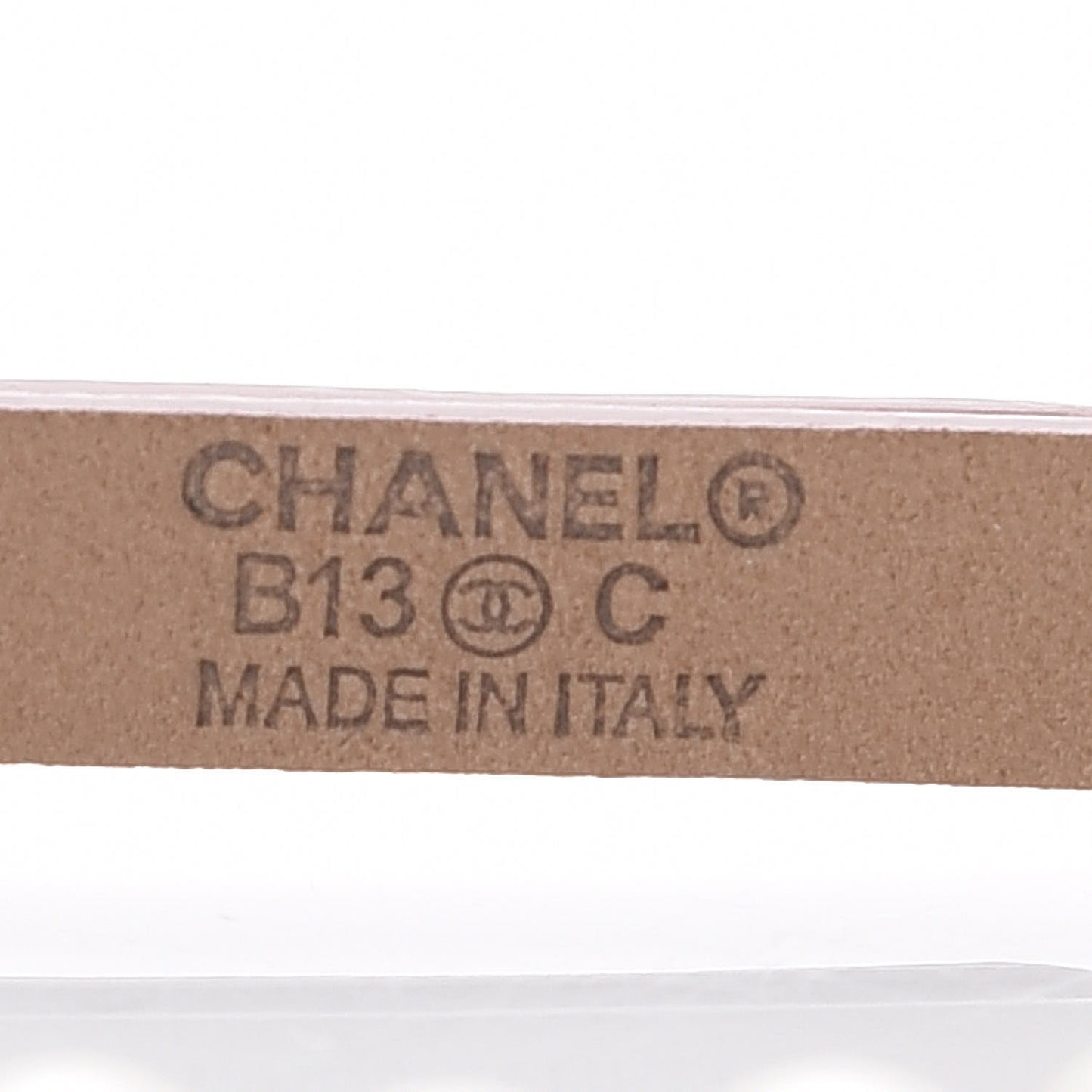 Pearl Lambskin CC Double Strand Belt 85 34 Pink