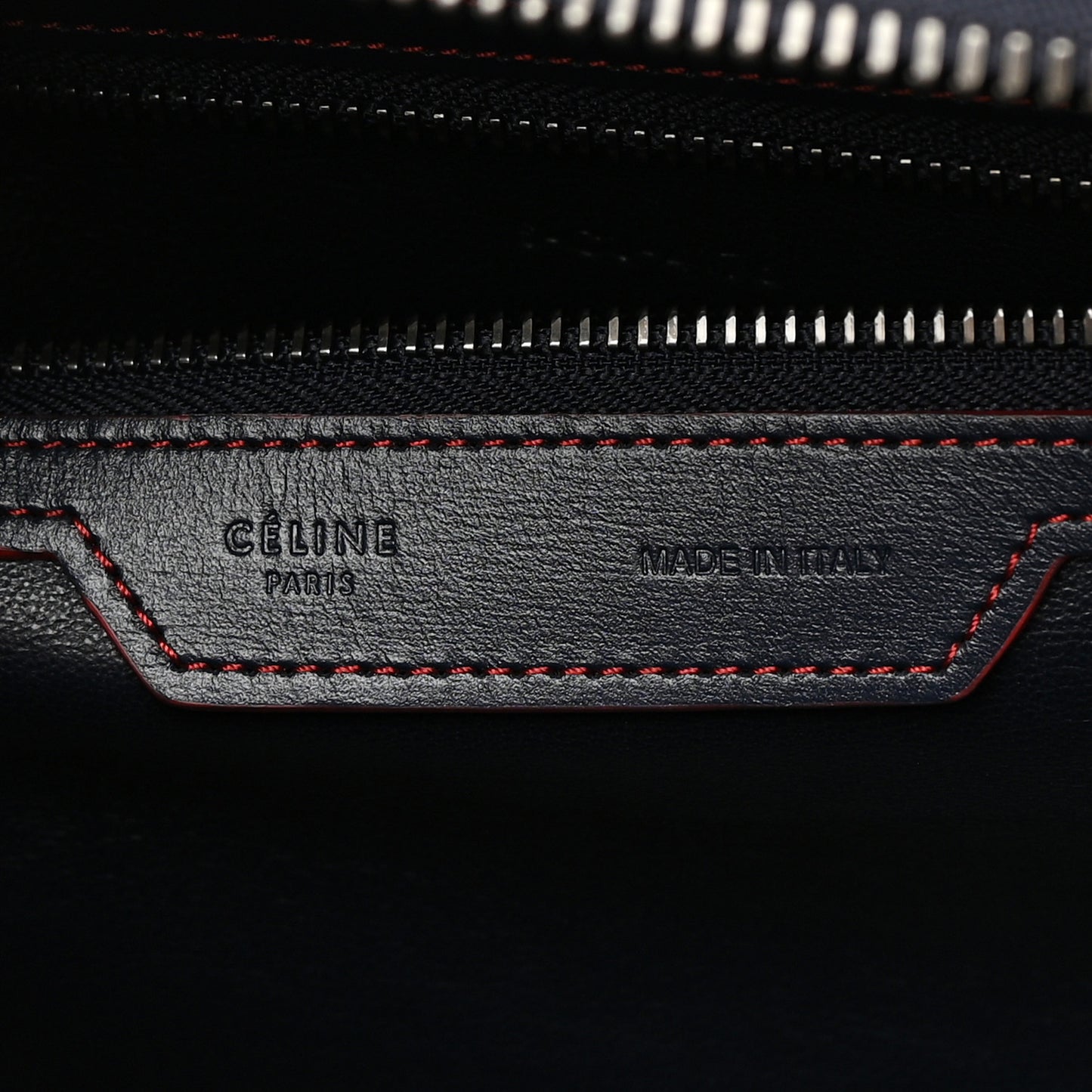 Satin Debossed Calfskin Mini Luggage Navy Blue