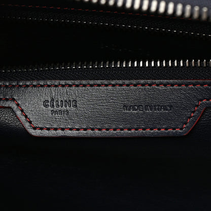 Celine Satin Debossed Calfskin Mini Luggage Navy Blue 6 of 14
