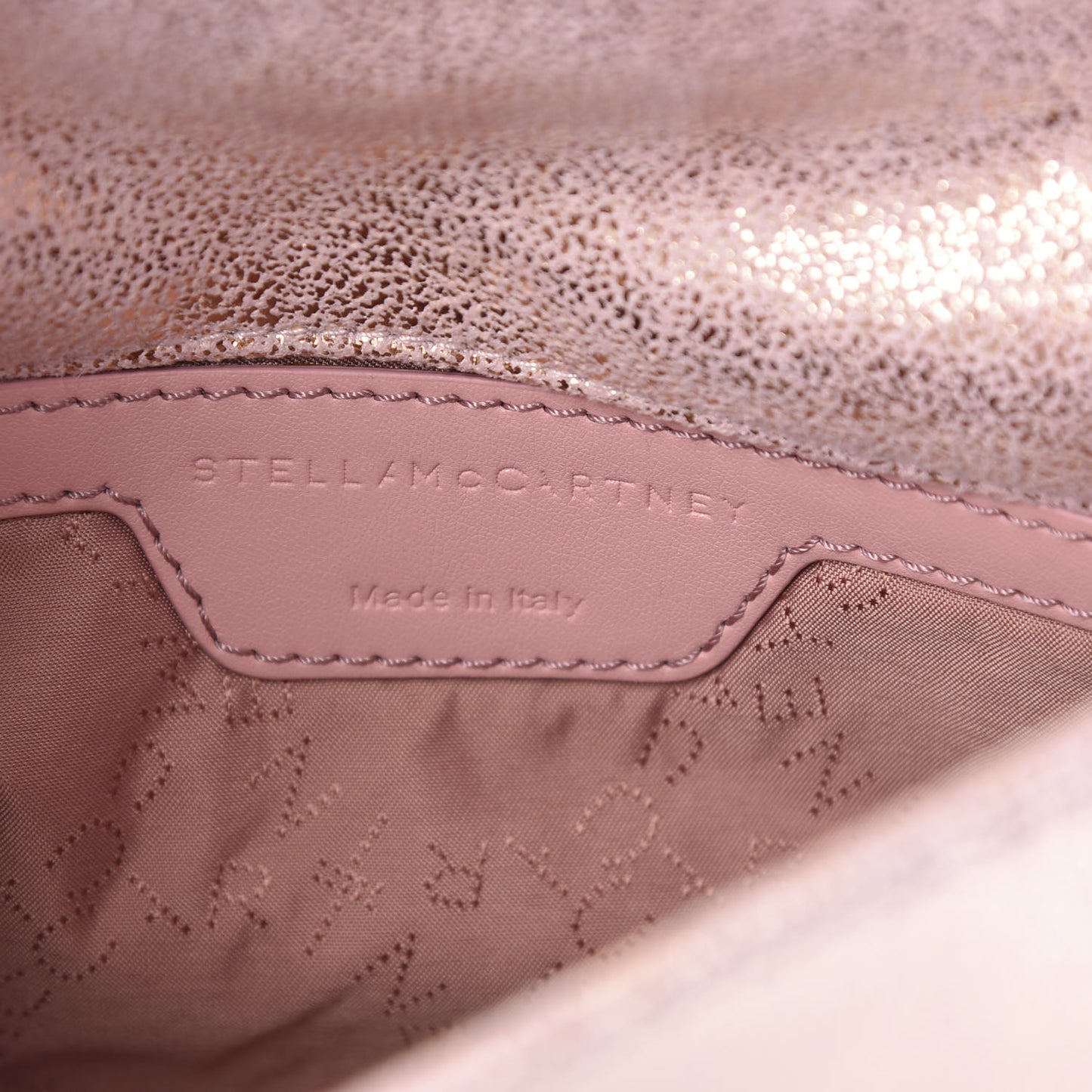 Metallic Shaggy Deer Falabella Messenger Pink