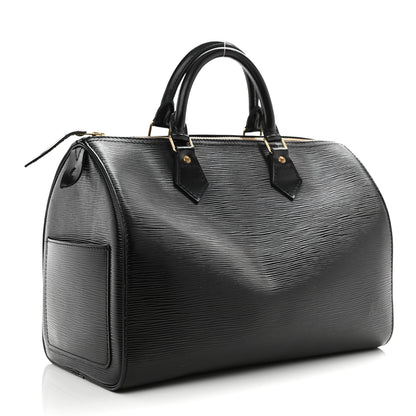 Louis Vuitton Epi Speedy 30 Black 2 of 8