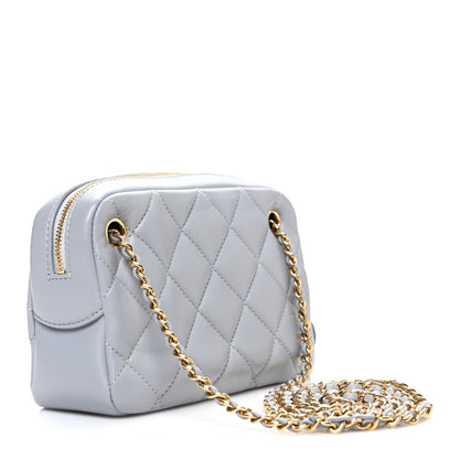 Chanel Lambskin Quilted Mini Camera Case  Grey 3 of 10